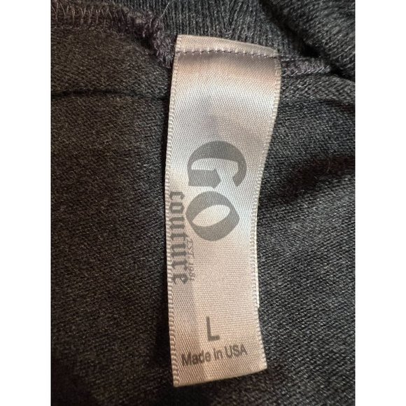 GO Couture Fit & Flare Cowl Neck Sweater Dress Gray Long Sleeve USA Large NWOT - Picture 5 of 10